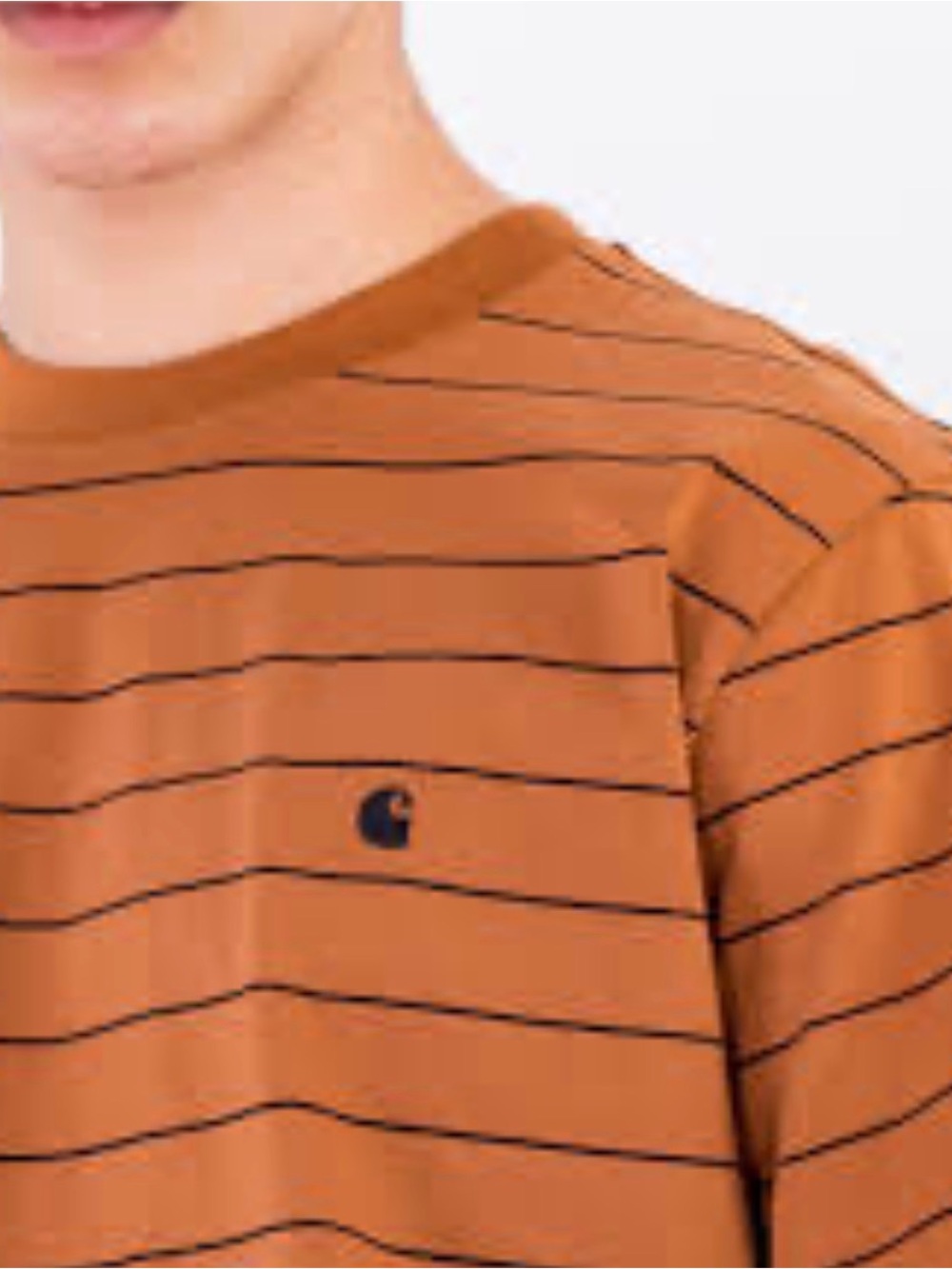 Carhartt Brown Striped Long Sleeve Tee